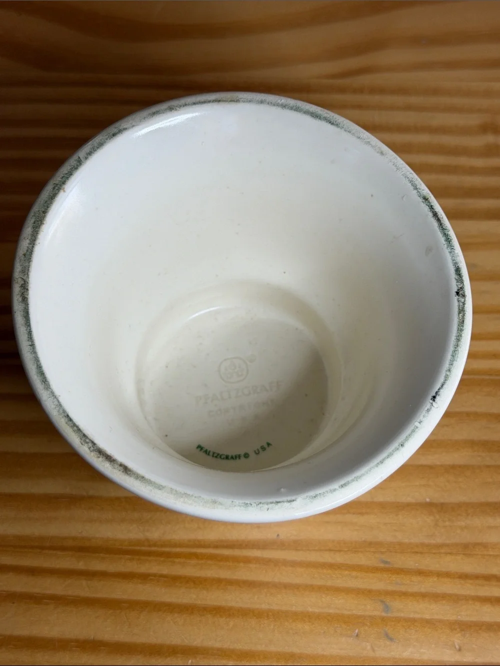 Vintage Pfaltzgraff Naturewood Votive Candle Holder Flared USA Stoneware